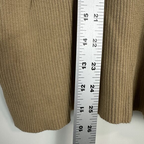 Lauren Ralph Lauren Ribbed Knit Top Womens 2X Brown V-Neck Short Sleeve Preppy - Picture 8 of 8